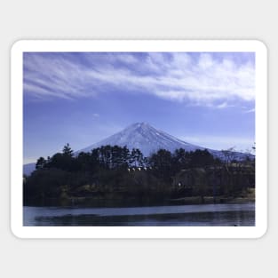 View of Mount Fuji in Winter Sticker